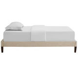Modway Furniture Tessie Twin Fabric Bed Frame with Squared Tapered Legs Beige 80.5 x 42.5 x 13