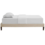 Tessie Twin Fabric Bed Frame with Squared Tapered Legs Beige MOD-5895-BEI