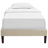 Tessie Twin Fabric Bed Frame with Squared Tapered Legs Beige MOD-5895-BEI