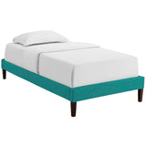 Modway Furniture Tessie Twin Fabric Bed Frame with Squared Tapered Legs MOD-5895-TEA