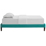 Tessie Twin Fabric Bed Frame with Squared Tapered Legs Teal MOD-5895-TEA