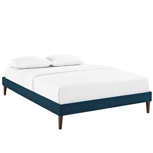 Tessie Full Fabric Bed Frame with Squared Tapered Legs Azure MOD-5897-AZU