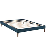 Modway Furniture Tessie Full Fabric Bed Frame with Squared Tapered Legs Azure 57.5 x 80.5 x 13