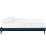 Modway Furniture Tessie Full Fabric Bed Frame with Squared Tapered Legs Azure 57.5 x 80.5 x 13