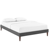 Tessie Full Fabric Bed Frame with Squared Tapered Legs Gray MOD-5897-GRY