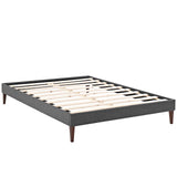 Tessie Full Fabric Bed Frame with Squared Tapered Legs Gray MOD-5897-GRY