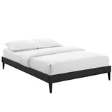 Tessie Queen Vinyl Bed Frame with Squared Tapered Legs Black MOD-5898-BLK