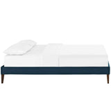 Tessie Queen Fabric Bed Frame with Squared Tapered Legs Azure MOD-5899-AZU