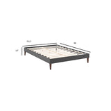 Modway Furniture Tessie King Fabric Bed Frame with Squared Tapered Legs MOD-5901-GRY