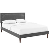 Ruthie Fabric Platform Bed With Tapered Legs