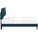 Corene Twin Fabric Platform Bed with Squared Tapered Legs Azure MOD-5951-AZU