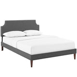 Corene Full Fabric Platform Bed with Squared Tapered Legs Gray MOD-5953-GRY