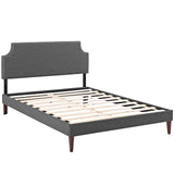 Corene Full Fabric Platform Bed with Squared Tapered Legs Gray MOD-5953-GRY