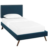 Macie Fabric Platform Bed With Splayed Legs