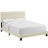 Amira Twin Upholstered Fabric Bed Beige MOD-5999-BEI