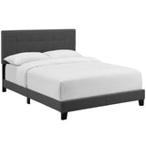 Amira Twin Upholstered Fabric Bed Gray MOD-5999-GRY