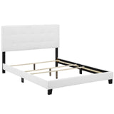 Amira Twin Upholstered Fabric Bed White MOD-5999-WHI