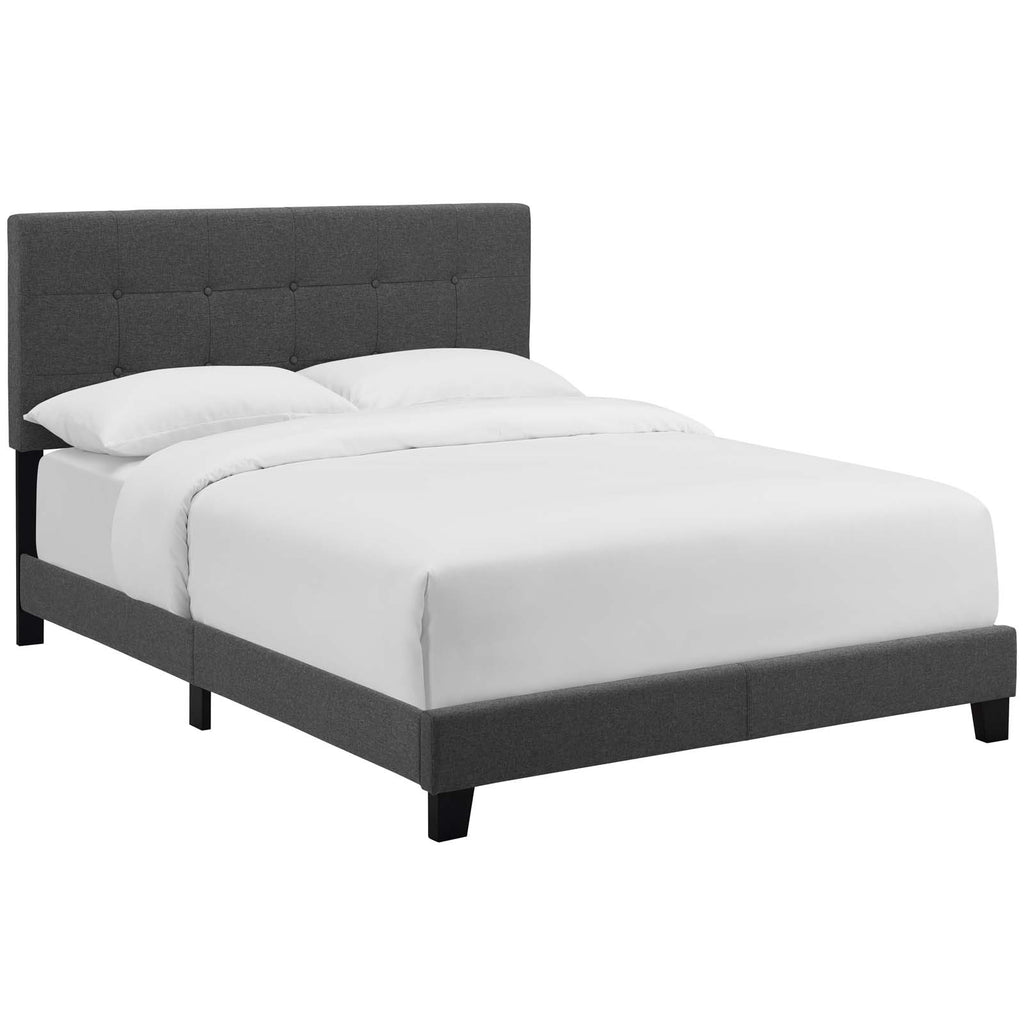 Amira Full Upholstered Fabric Bed Gray MOD-6000-GRY