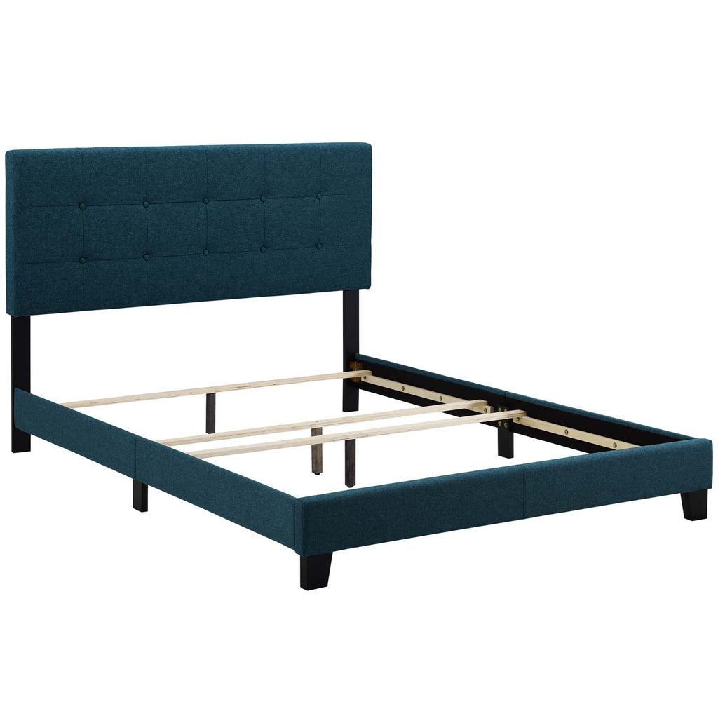 Amira King Upholstered Fabric Bed Azure MOD-6002-AZU