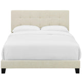 Amira King Upholstered Fabric Bed Beige MOD-6002-BEI