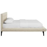 Julia Queen Biscuit Tufted Upholstered Fabric Platform Bed Beige MOD-6007-BEI