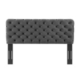 Lizzy Tufted Twin Performance Velvet Headboard Charcoal MOD-6030-CHA