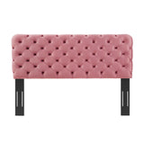 Lizzy Tufted Twin Performance Velvet Headboard Dusty Rose MOD-6030-DUS