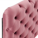 Lizzy Tufted Twin Performance Velvet Headboard Dusty Rose MOD-6030-DUS