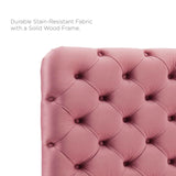 Lizzy Tufted Twin Performance Velvet Headboard Dusty Rose MOD-6030-DUS