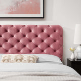 Lizzy Tufted Twin Performance Velvet Headboard Dusty Rose MOD-6030-DUS