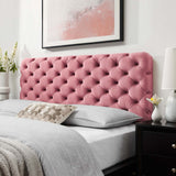 Lizzy Tufted Twin Performance Velvet Headboard Dusty Rose MOD-6030-DUS