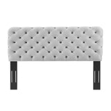 Lizzy Tufted Twin Performance Velvet Headboard Light Gray MOD-6030-LGR