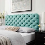 Lizzy Tufted Twin Performance Velvet Headboard Mint MOD-6030-MIN