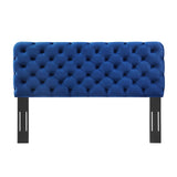 Lizzy Tufted Twin Performance Velvet Headboard Navy MOD-6030-NAV