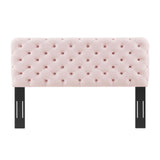 Lizzy Tufted Twin Performance Velvet Headboard Pink MOD-6030-PNK