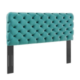 Lizzy Tufted Twin Performance Velvet Headboard Teal MOD-6030-TEA