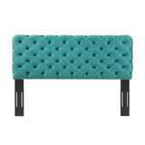 Lizzy Tufted Twin Performance Velvet Headboard Teal MOD-6030-TEA