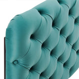 Lizzy Tufted Twin Performance Velvet Headboard Teal MOD-6030-TEA