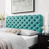 Lizzy Tufted Twin Performance Velvet Headboard Teal MOD-6030-TEA