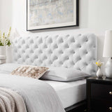 Lizzy Tufted Twin Performance Velvet Headboard White MOD-6030-WHI