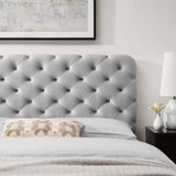 Lizzy Tufted Full/Queen Performance Velvet Headboard Light Gray MOD-6031-LGR