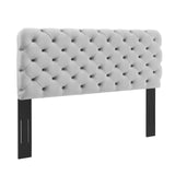 Lizzy Tufted King/California King Performance Velvet Headboard Light Gray MOD-6032-LGR