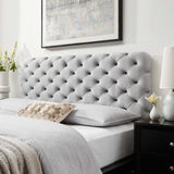 Lizzy Tufted King/California King Performance Velvet Headboard Light Gray MOD-6032-LGR