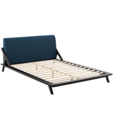 Luella Queen Upholstered Fabric Platform Bed Cappuccino Blue MOD-6047-CAP-BLU