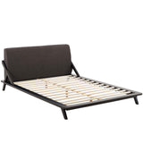 Luella Queen Upholstered Fabric Platform Bed Cappuccino Brown MOD-6047-CAP-BRN