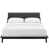 Luella Queen Upholstered Fabric Platform Bed Cappuccino Gray MOD-6047-CAP-GRY