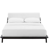 Luella Queen Upholstered Fabric Platform Bed Cappuccino White MOD-6047-CAP-WHI