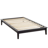 Lodge Twin Wood Platform Bed Frame Cappuccino MOD-6053-CAP