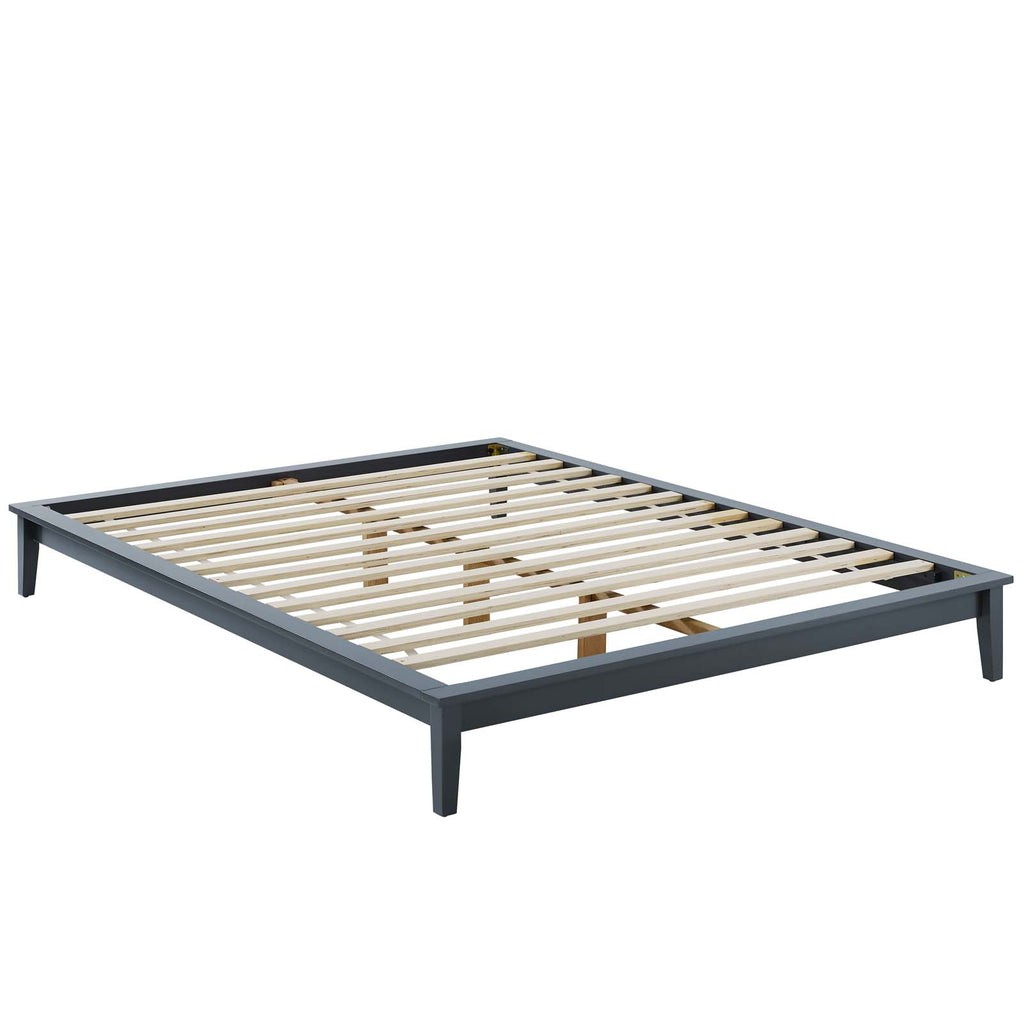 Lodge Full Wood Platform Bed Frame Gray MOD-6054-GRY