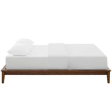 Modway Furniture Lodge King Wood Platform Bed Frame 0423 Walnut MOD-6056-WAL